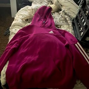 My Adidas sweatshirt.brand is Adidas the size is a medium.color is Burgundy.